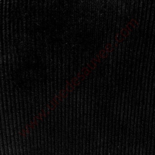Black ribbed fabric - black,